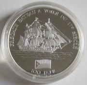 Djibouti 100 Francs 1994 Frigate Silver