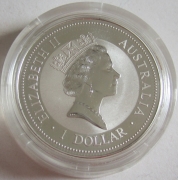 Australien 1 Dollar 1996 Kookaburra Basler Stab Privy