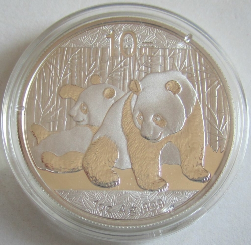 China 10 Yuan 2010 Panda 1 Oz Silver