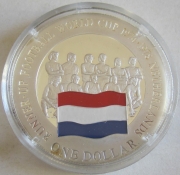 Cook Islands 1 Dollar 2001 Football World Cup Netherlands...