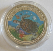 Palau 1 Dollar 1998 Marine Life Protection Green Sea Turtle