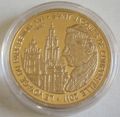 Ivory Coast 100 Francs 2011 Pope Benedict XVI Santiago de Compostela