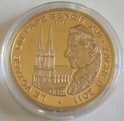 Ivory Coast 100 Francs 2011 Pope Benedict XVI Zagreb