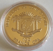 Elfenbeinküste 100 Francs 2011 Papst Benedikt XVI. Zagreb