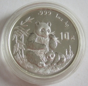 China 10 Yuan 1996 Panda Shenyang Mint (Großes Datum)