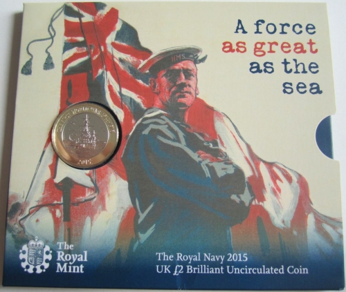 United Kingdom 2 Pounds 2015 100 Years World War I Royal Navy BU