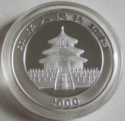 China 10 Yuan 2000 Panda Shenzhen Mint (Frosted Border) 1 Oz Silver