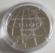 Hungary 3000 Forint 2013 Football World Cup Brazil Silver Proof