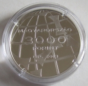 Hungary 3000 Forint 2013 Football World Cup Brazil Silver...