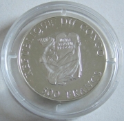 Congo 500 Francs 1996 Wildlife Lion Silver