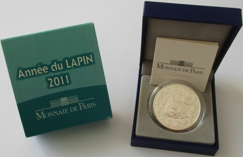 France 5 Euro 2011 Lunar Rabbit Silver