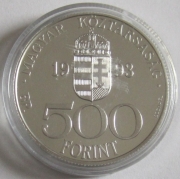 Hungary 500 Forint 1993 Europe Map Silver Proof