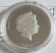 Cook Islands 2 Dollars 2014 World of Hunting Red Deer Silver