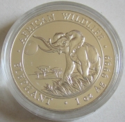 Somalia 100 Shillings 2016 Elephant 1 Oz Silver