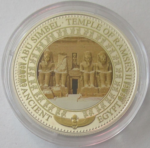 Solomon Islands 2 Dollars 2015 Ancient Egypt Abu Simbel Silver