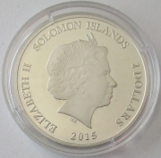 Solomon Islands 2 Dollars 2015 Ancient Egypt Abu Simbel Silver