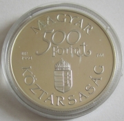 Hungary 500 Forint 1993 Ships Arpad Silver Proof