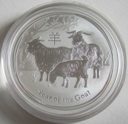 Australia 1 Dollar 2015 Lunar II Goat 1 Oz Silver