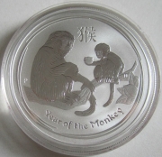 Australia 1 Dollar 2016 Lunar II Monkey 1 Oz Silver