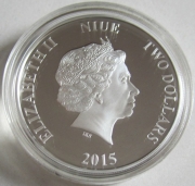 Niue 2 Dollars 2015 Disney Scrooge McDuck 1 Oz Silver