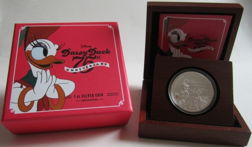 Niue 2 Dollars 2015 Disney Daisy Duck 1 Oz Silver