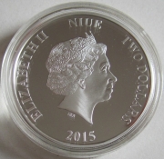 Niue 2 Dollars 2015 Disney Daisy Duck 1 Oz Silver