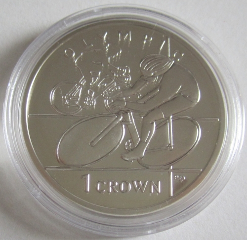 Isle of Man 1 Crown 2012 Olympics London Track & Road Cycling Silver