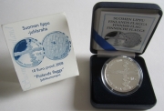 Finland 10 Euro 2008 Eurstar 90 Years National Flag Silver Proof