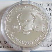 Finland 10 Euro 2004 Johan Ludvig Runeberg Silver Proof
