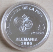 Argentina 5 Pesos 2003 Football World Cup in Germany Ball...
