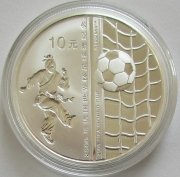 China 10 Yuan 2005 Football World Cup in Germany 1 Oz Silver
