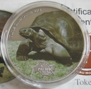 Tokelau 5 Dollars 2013 Tiere Riesenschildkröte...