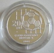 Switzerland 20 Franken 2004 100 Years FIFA Silver Proof