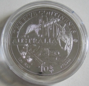 Cook Islands 10 Dollars 2011 Five Continents Australia 1 Oz Silver