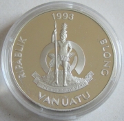 Vanuatu 50 Vatu 1993 Protect Our World Blue Whale Silver