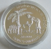 Guinea 20000 Francs 1995 Protect Our World Farming Silver