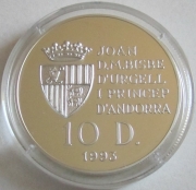 Andorra 10 Diners 1993 Protect Our World Unity of Nature Silver