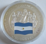 Cook Islands 1 Dollar 2001 Football World Cup Argentina Silver