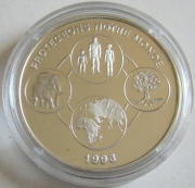 Benin 1000 Francs 1993 Protect Our World Living Together...