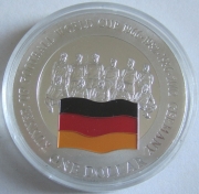 Cook Islands 1 Dollar 2001 Football World Cup Germany Silver