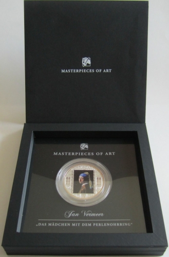 Cook Islands 20 Dollars 2014 Masterpieces of Art Jan Vermeer 3 Oz Silver