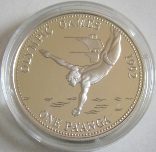 Tonga 1 Paanga 1991 Olympics Barcelona Diving Silver