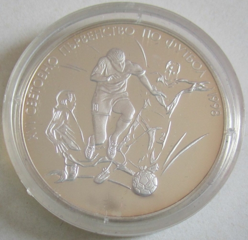 Bulgaria 1000 Leva 1997 Football World Cup in France Silver