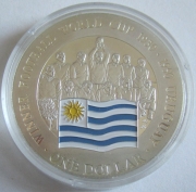 Cook Islands 1 Dollar 2001 Football World Cup Uruguay Silver