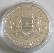 Somalia 100 Shillings 2009 Elephant 1 Oz Silver