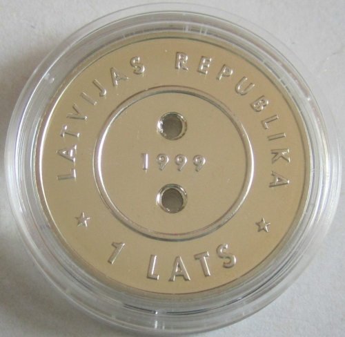 Lativa 1 Lats 1999 Millennium Silver