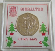 Gibraltar 50 Pence 1995 Weihnachten BU