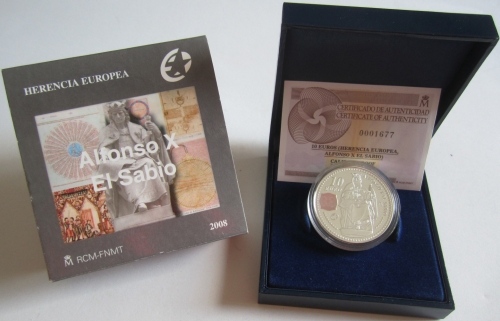 Spanien 10 Euro 2008 Europastern Alfonso X.