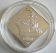 Palau 10 Dollars 2010 Famous Battleships Marat 2 Oz Silver