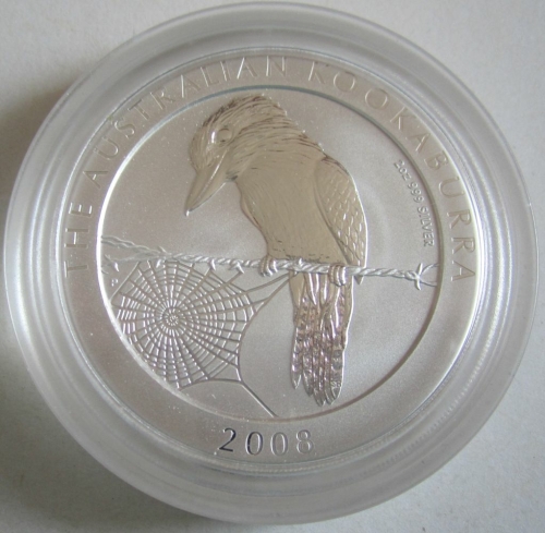 Australia 2 Dollars 2008 Kookaburra 2 Oz Silver